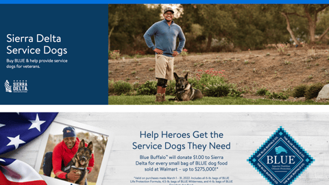 Walmart Blue Buffalo 'Helping Heroes' Showcase