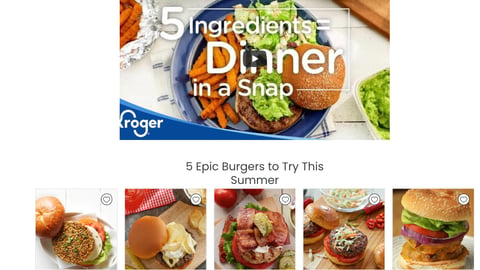 Kroger 'What's for Dinner?' Microsite