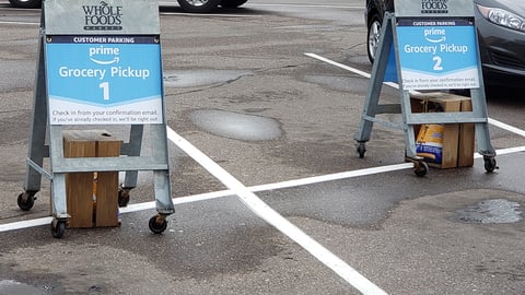 Whole Foods Pickup Parking Signs