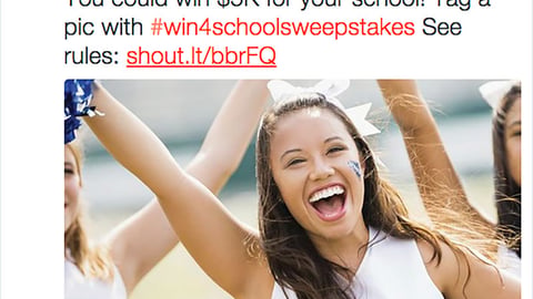 Meijer '#winforschoolsweepstakes' Tweet