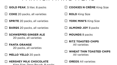 Winn-Dixie 'Win Big' Shopping List