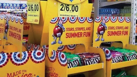 Woodman's M&M's 'Made for America' Floorstands