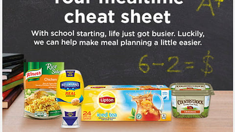 Dollar General Unilever 'Your Mealtime Cheat Sheet' Email