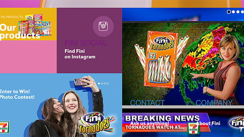 Fini Tornadoes 7-Eleven Display Ads