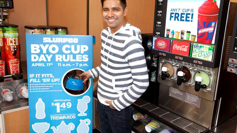7-Eleven Slurpee 'BYO Cup' Standee