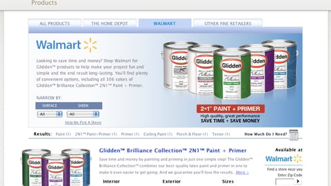 Glidden Landing Page
