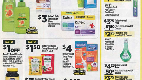 Dollar General P&G 'brandSaver' FSI