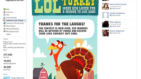 Safeway 'LOL Turkey' Facebook Sweeps