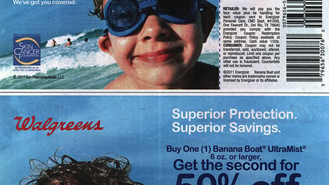 Banana Boat Walgreens 'Superior Protection' FSI