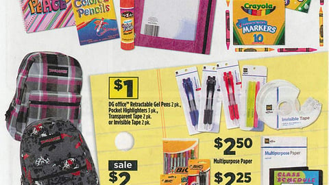 Dollar General Back-to-School FSI