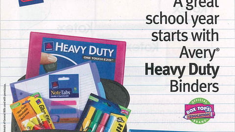 Avery 'Box Tops' FSI