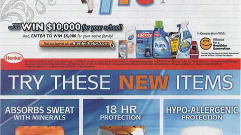 Henkel 'Helps Get Kids Fit' FSI