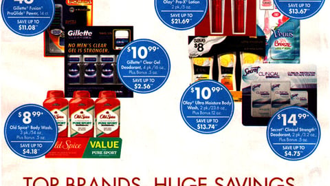 P&G BJ's Wholesale 'Him' and 'Her' FSI