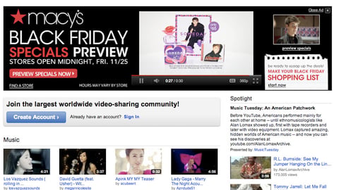 Macy's Black Friday YouTube Ad