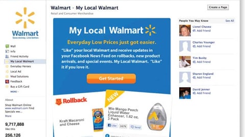 'My Local Walmart' Facebook App