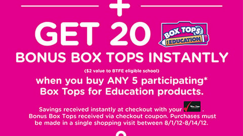 Winn-Dixie 'Bonus Box Tops' Features