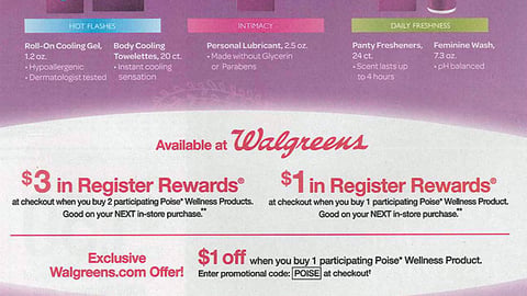 Poise Walgreens 'Menopause the Musical' FSI