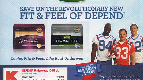 Depend Kmart 'New Fit and Feel' FSI