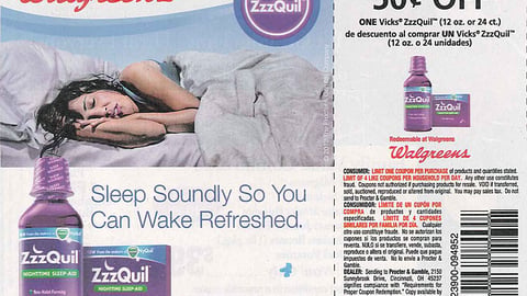 ZzzQuil Walgreens 'Wake Refreshed' FSI