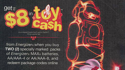 Energizer 'Toy Cash' FSI