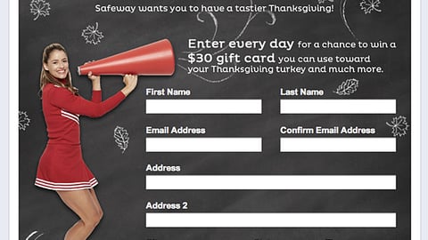 Safeway Holiday Facebook Sweeps