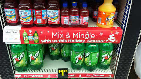 Dr Pepper Dollar General Holiday Shelf Sign