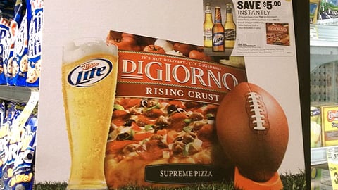 Miller Lite DiGiorno Cross-Merch Case Card