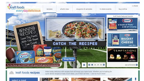 Kraft 'Winning Recipes' Walmart.com Page
