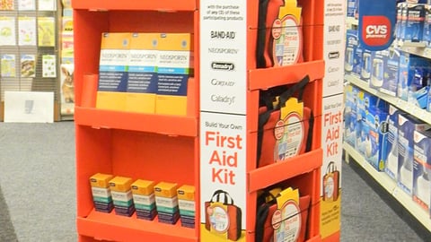 J&J CVS 'Free Case' Floorstand