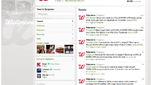 Walgreens LocalResponse Twitter Feed
