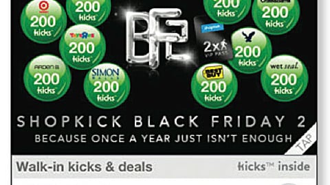 Shopkick 'Black Friday 2' Promotion