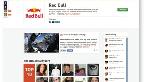 Red Bull Klout Brand Page