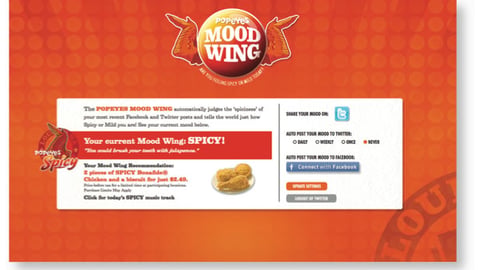Popeyes Mood Wing App