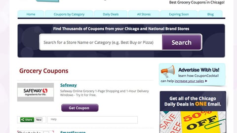 CouponCocktail.com Page