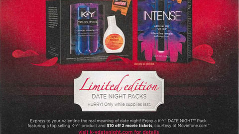 K-Y Date Night 'Valentine's Day' FSIs
