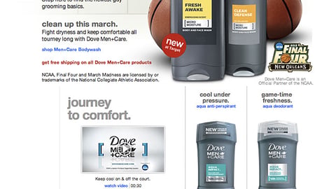 Dove Men+Care Target.com 'Men's Corner'