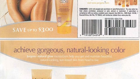 Jergens Natural Glow Walmart FSI