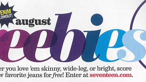 Sears ‘Seventeen’ ‘Freebie’ Sweeps