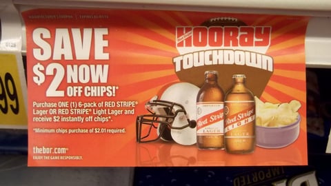 Red Stripe 'Hooray Touchdown' Tearpad
