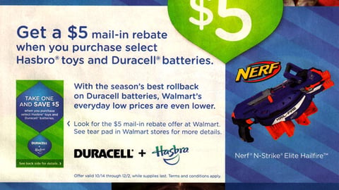 Hasbro Duracell 'Light Up Their Smiles' FSI