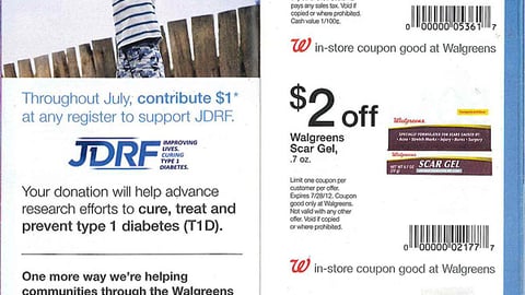 Walgreens JDRF Coupon Book Feature