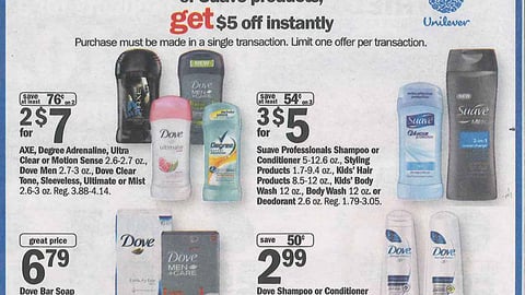 Meijer Unilever 'Get $5 Off' Feature