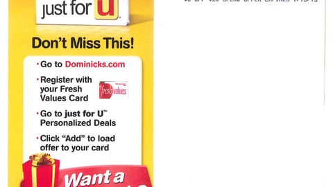 Dominick's 'Big Savings Offer' Promotion