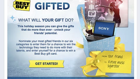 Best Buy 'Gifted' Facebook Sweeps