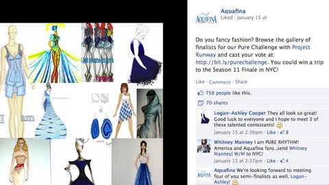 Aquafina Fashion Design Facebook Contest