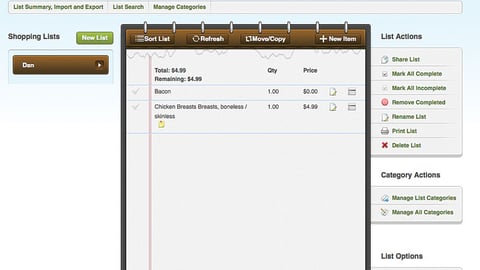 'Out of Milk' Shopping List App