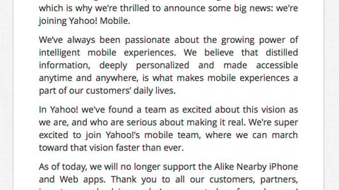 Yahoo Alike App