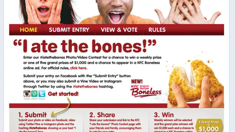 KFC 'I Ate the Bones' Contest