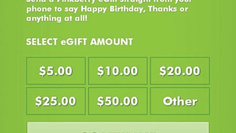 Pinkberry Mobile Loyalty App