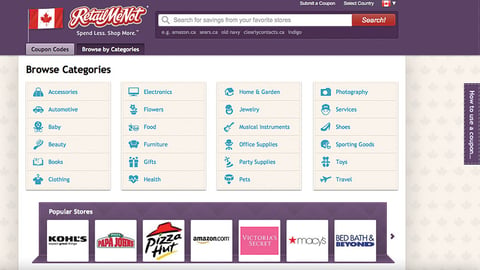 RetailMeNot Canada Site